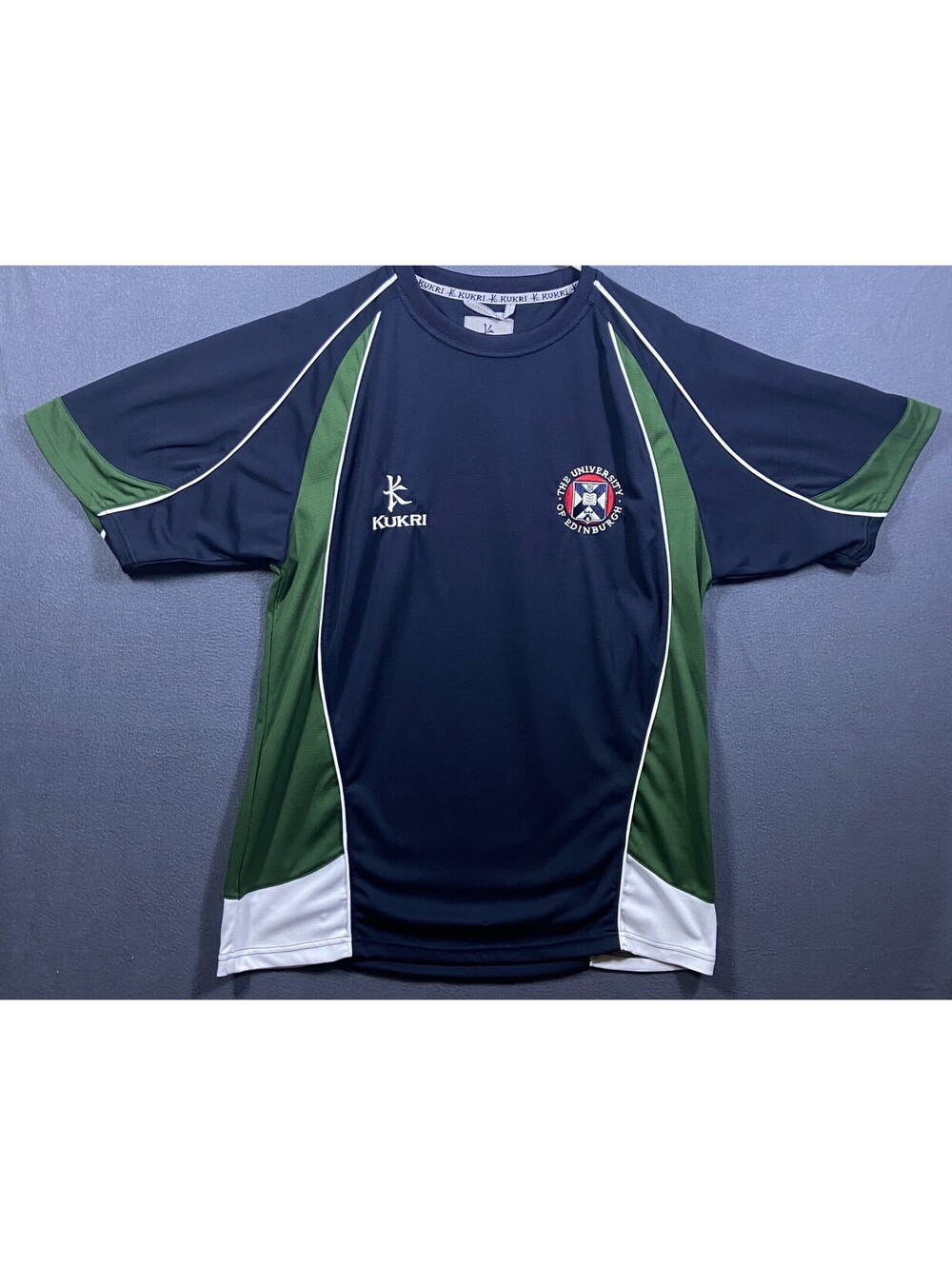 RARE! Edinburgh University PERFORMANCE SOCCER FOOTBALL JERSEY Scotland XL 44x29